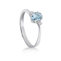 Anello Lux Gioielli Donna in Oro bianco Acquamarina ANLK3068AM;050;9B